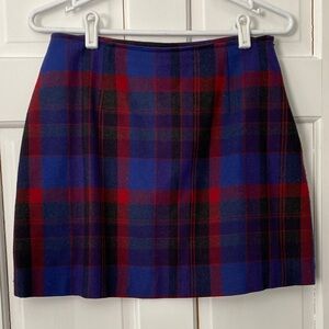 The Limited Blue and Red Plaid Mini Skirt